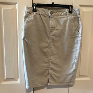 Kenar Khaki Pencil Skirt